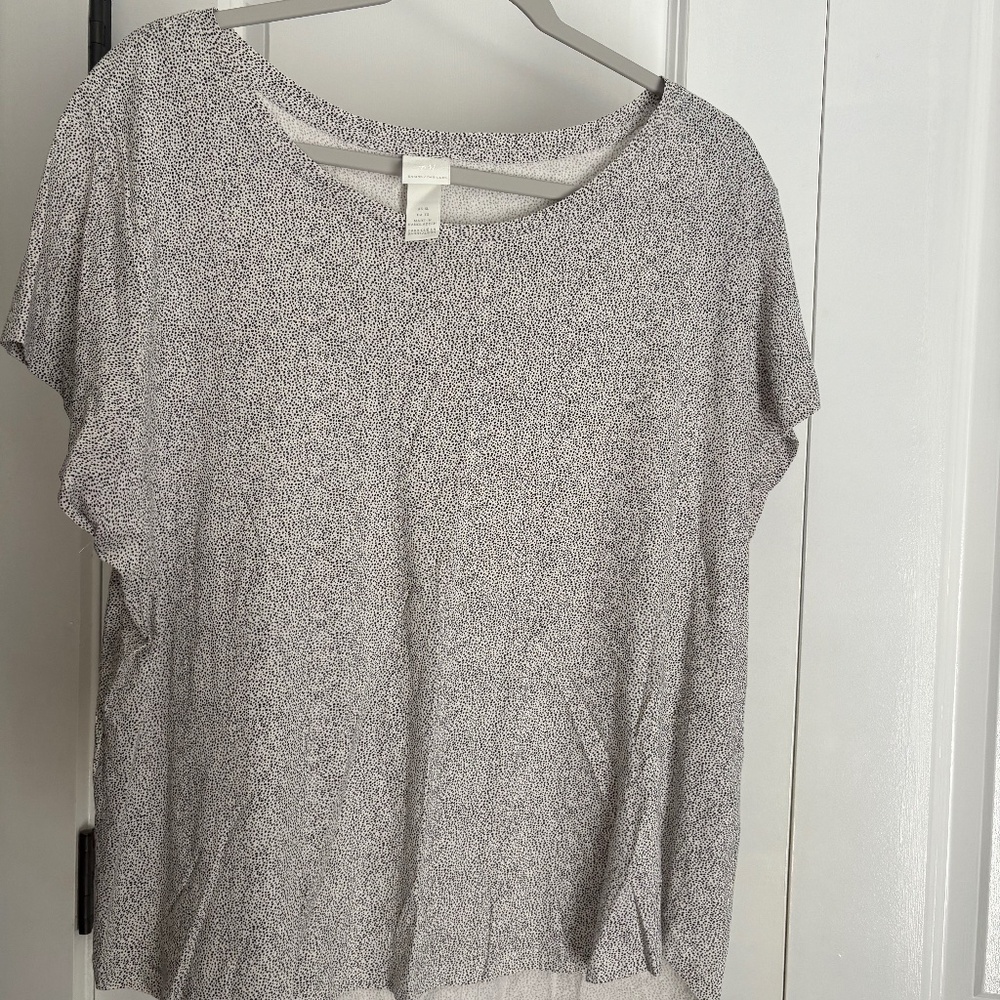 H&M Black and White Dalmatian Print Short Sleeve T-shirt
